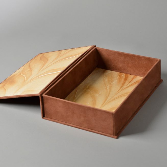 Portamenús personalizados para restaurantes y hoteles - caja portacuentas grande marrón